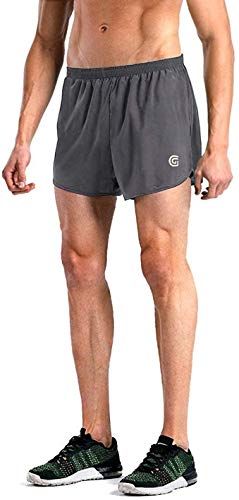 Geek LITHTING Short masculino casual confortável para treino, bolsos com zíper, cintura elástica, C-