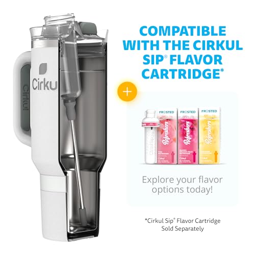 Image of Cirkul 40oz. Fog Stainless Steel Tumbler with Handle, All-Day StrawSip, Double-Wall Insulated