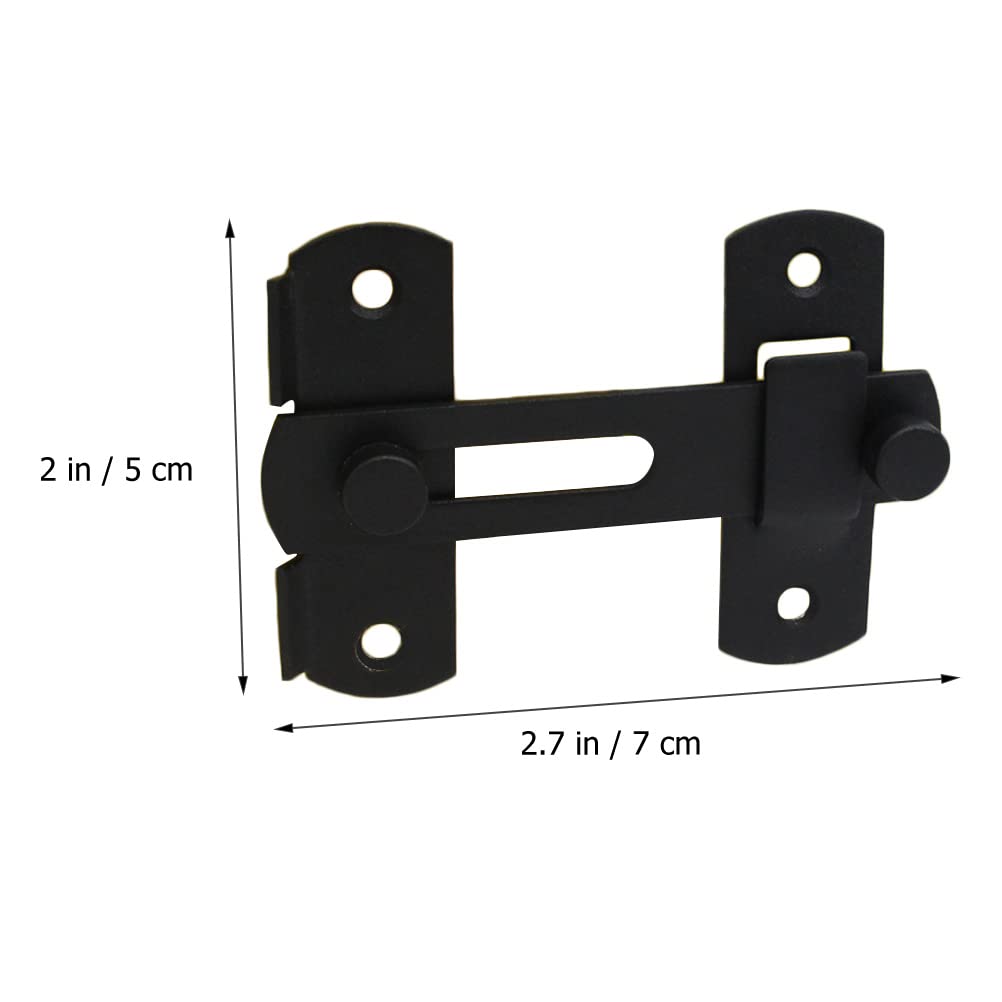 Cadena de puerta Cromo pulido, 2 pestillos de puerta con perno de barril, cerradura de cadena de puerta, cerradura de hebilla de puerta de valla de metal resistente(7X5X0.17CM)