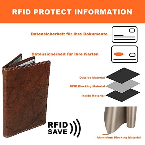 Étui de voyage RFID en cuir noir pour protéger vos données et documents - 5