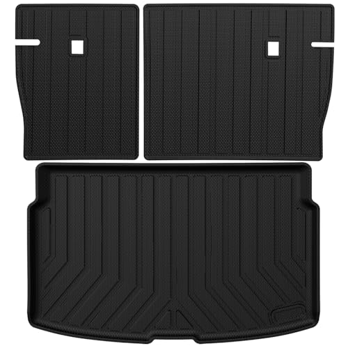 Mixsuper ヤリス ラゲッジマット バックマット YARIS ラゲッジトレイ 3D トランクマット 背もたれカバー シートバックカバー 2021年～現行 車種専用設計 ヤリス アクセサリー TPE素材 防水 耐摩擦 耐汚れ 荷物収納 装着簡単 3PCSセット