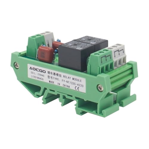 Módulo de relé de 2 canales T73 AC 220V ideal para organizar cuadros eléctricos con carril DIN