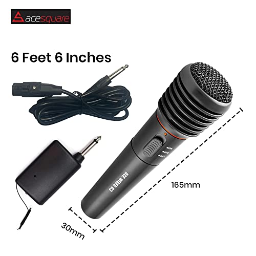 Image of VRJTEC Dynamic Microphone Karaoke with Wire Mike unidirectional Vocal Wired Dynamic Cardioid Microphone Wire for Solo Vocals & Karaoke Singing with 2 Meter Cable- Black Mic (Wired Mic 03)