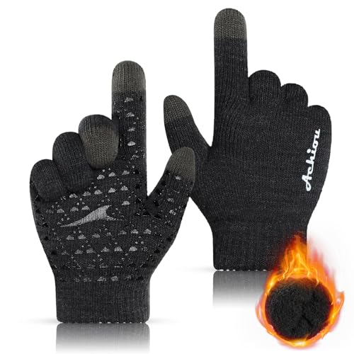 Achiou Winter Gloves for Men Women, Touch Screen Gloves, Upgraded