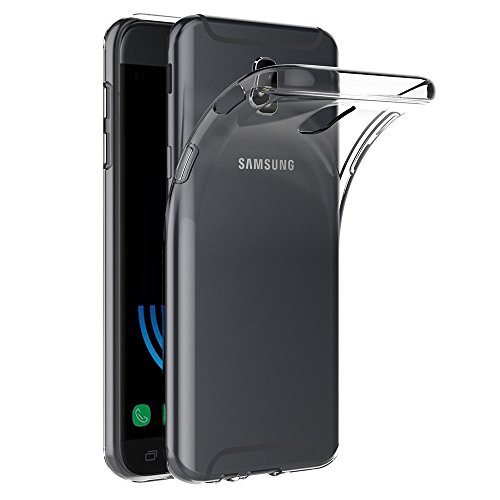 REY Cover in Gel TPU Trasparente per Samsung Galaxy J5 2017, Ultra Sottile 0,33 mm, Morbido Flessibile, Custodia Silicone