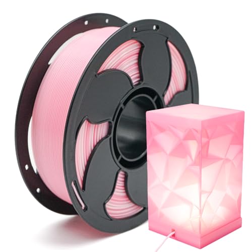 Image of Translucent Rainbow Lollipop PLA 1.75mm 1kg Glitter 3D Printer Filament FDM | Transparent finish Glitter sparkle Gradient Pink White Smooth transition Color Change 1kg spool 2.2lbs for Bambu Ender