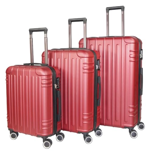 Genérico Wspack Juego De Maletas 3 Piezas Maleta De Mano 55cm Maleta Mediana 66cm Maleta Grande 76 Cm Burgundy Genérico Wspack Juego De Maletas 3 Piezas Maleta De Mano 55cm Maleta Mediana 66cm Maleta Grande 76 Cm Burgundy
