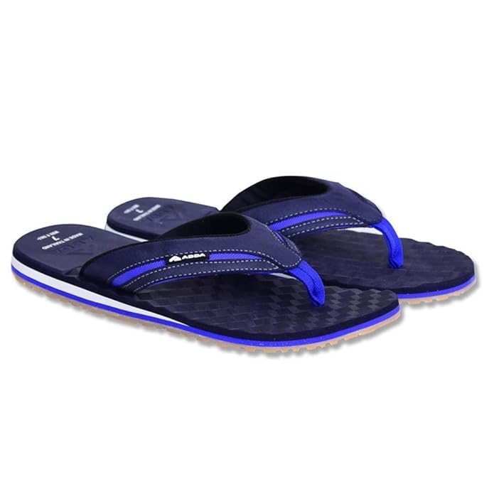 adda Men's Comfortable Stylish Slippers, Flip Flops for Beaches, Pools, Outdoor Activities NAVY UK 8-picture-47
