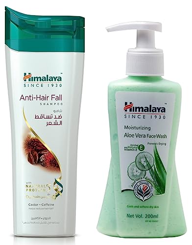 Image of Himalaya Moisturizing Aloe Vera Face Wash, 200ml And Himalaya Herbals Anti Hair Fall Shampoo, 400ml