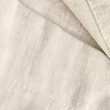 GyiHoong Linen Hanging Laundry Bag, 100% Linen Over The Door Laundry Hamper with Buttons and Zipper, Space Saving Door Hampers for Laundry Dirty Clothes Home Travel, Linen