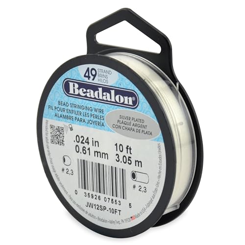 Fil de câblage 49 brins argenté .024" fil acier pour bijoux DIY