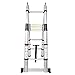 Senrob Aluminum Telescopic Extension Ladder,16.5 ft Extendable Folding Multi-Purpose Ladder Max 330 lbs. Capacity