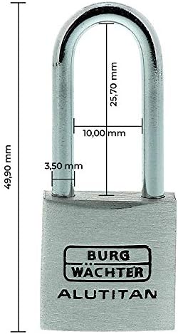 Burg-Wächter Duo 770 20 26 SB kłódka, zestaw 2-częściowy, grubość fiszbiny 3,5 mm, 4 klucze 3,5 mm
