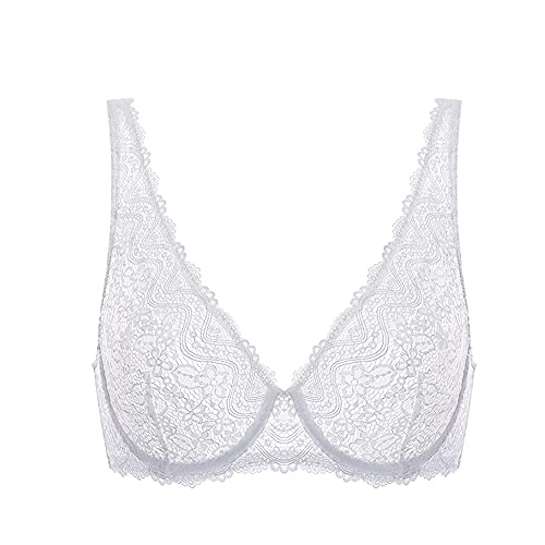 Soutien-gorge en dentelle brodée blanc pour sublimer vos tenues d'été transparentes