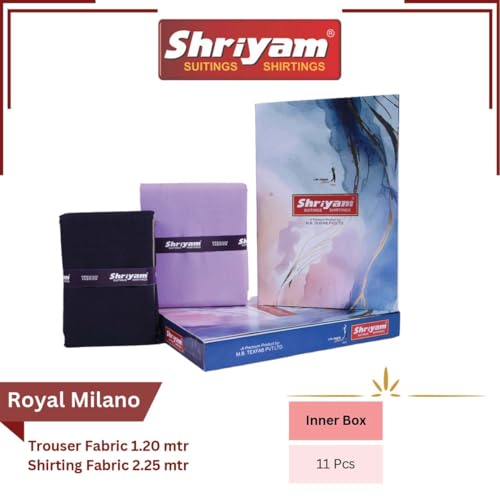 Image of Unstitched Plain Shirt and Trouser Fabric Combo Gift set - Cotton Blend Material - 2.25m Shirt Cloth - 1.20m Pant Cloth