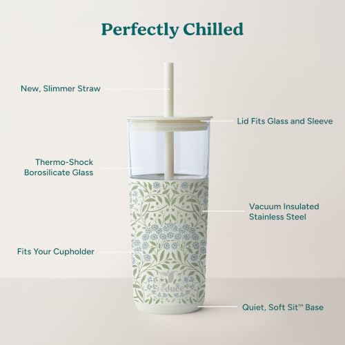 Image of REDUCE Aspen - 20oz Vacuum Insulated Glass Tumbler - Extra Wide Straw & Lid