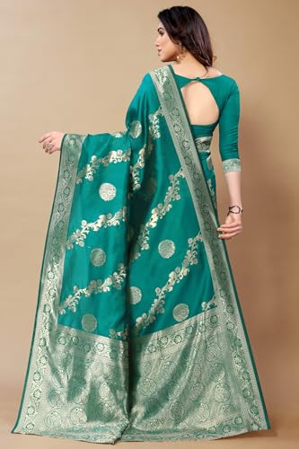 Image of MIRCHI FASHION Women Saree | Jacquard Banarasi Silk Woven Ethnic Motif Office Wear Sari