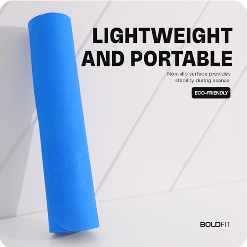 Boldfit Yoga Mats For Women yoga mat for men Exercise mat for home workout yoga mat for women gym mat Anti Slip Yoga mat 4mm Workout mat Yoga Mat For Kids Yoga mate gym mats for workout at home