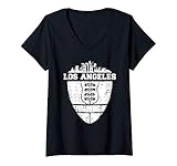 Womens American Football Los Angeles Sky-Line Sports Lovers Gifts V-Neck T-Shirt