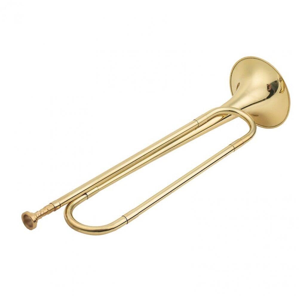 Trompette En Laiton, Corne De Cavalerie Avec Embout, Instrument De Musique Pour Débutants, Pour Groupe Scolaire, Orchestre Militaire, 1 Pièce