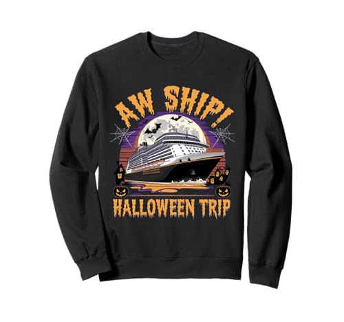 Halloween Cruise Ship Aw Ship Spooky Trip Design Sudadera