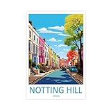 QOGDAF Notting Hill Leinwand-Poster, Wandkunst, Dekordruck, 