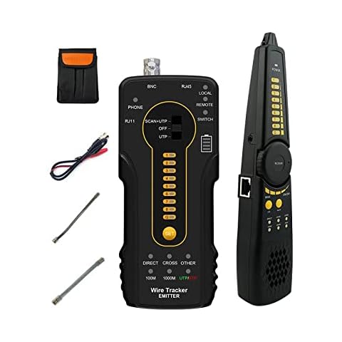 Network Cable Tester Wire Tracker CT66 RJ11 RJ45 Cat5 Cat6 Telephone Detector Wire Cable Tracker Toner Ethernet LAN Network Cable Finder Cover