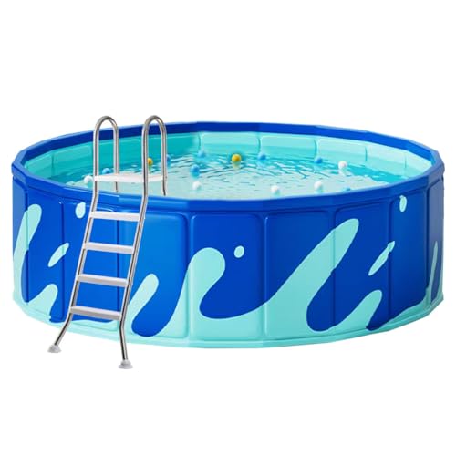 Escalera para piscina elevada 4 peldaños acero inoxidable miniatura 1