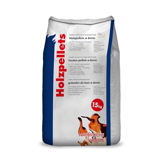 Holzpellets 6mm 15kg - Kaminpellets Heiz Pellet - ohne Bindemittel &...