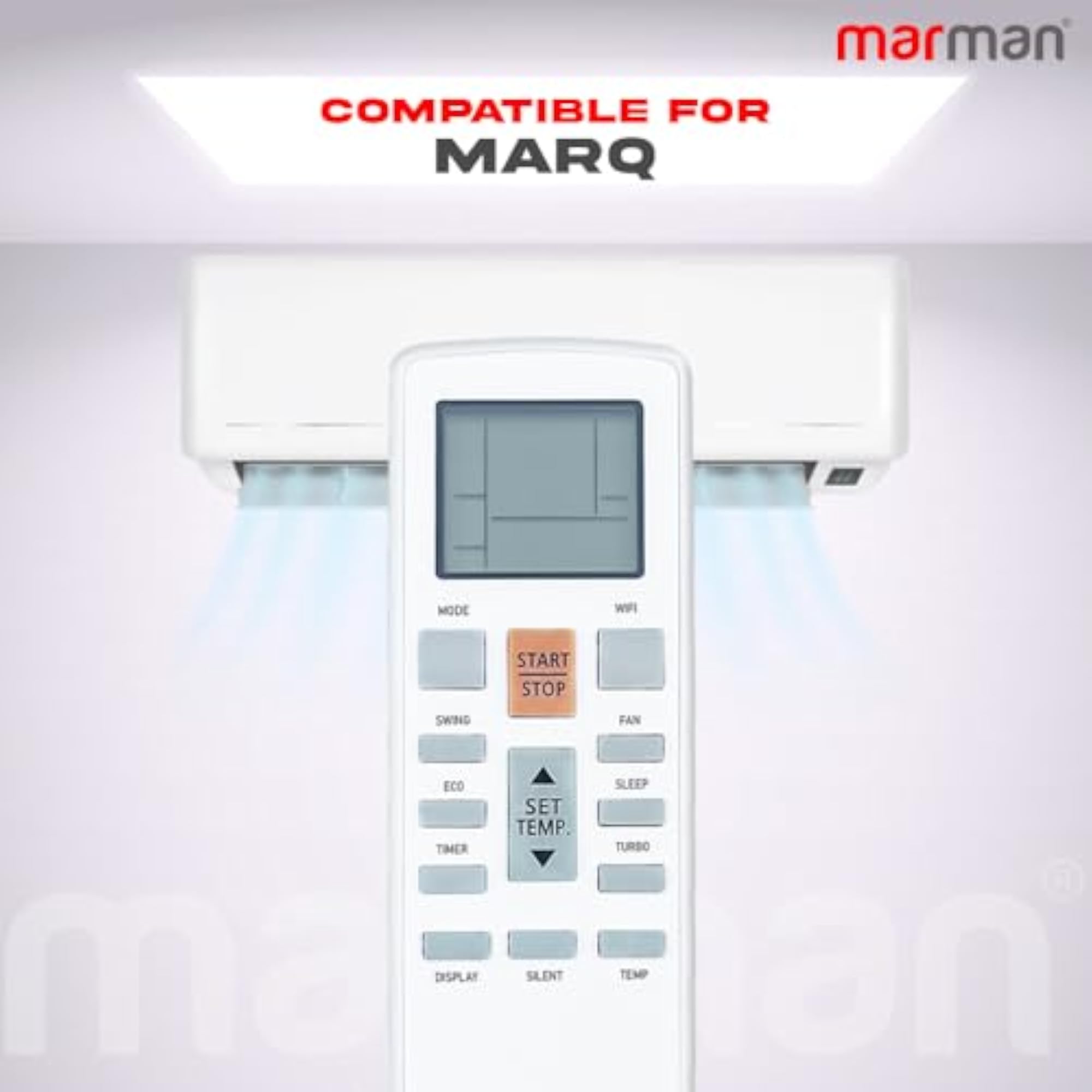 Compatible with MarQ AC Remote Control 290 for Split & Window ACs