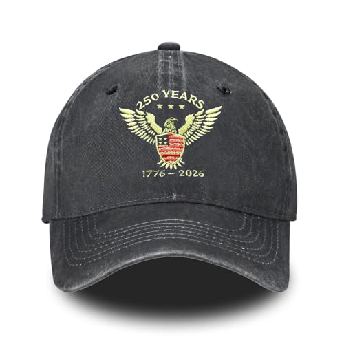 Image of Embroidered Baseball Cap for Women Men Vintage Adjustable Washed Distressed Denim Baseball Hat