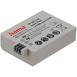 Bateria Canon 500D Hama Batería de Ion de Litio DP544 para Canon LP-E5 (batería de Litio, batería de Repuesto, 800 mAh, batería de Iones de Litio, batería para cámara Canon EOS 500D, EOS 450D, EOS 1000D), Color Gris