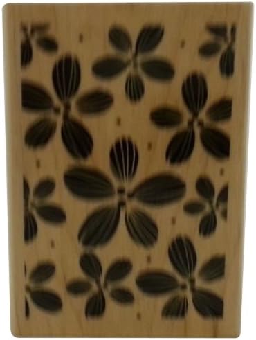 Hot Fudge Daisy Background Wood Rubber Stamp