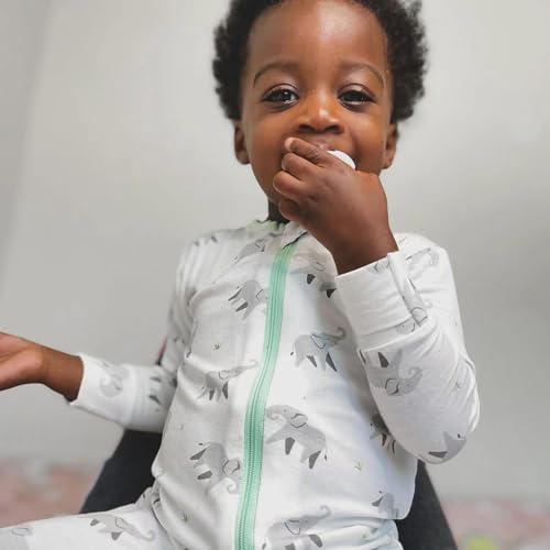 Image of Bamboo Little Soft Baby Footie Pajamas, Baby Clothes, Newborn Sleepers, 95% Viscose and 5% Spandex, 0-24 Months