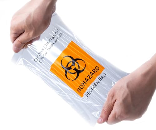 Image of Biohazard Specimen Transport Bags, Medical Laboratory Storage, Specimen Collection (200)