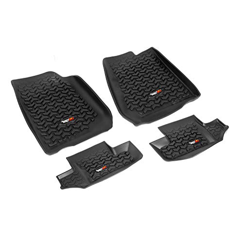 Rugged Ridge Floor Liner Set for Jeep Wrangler JK | Front & Rear, 4-Piece Set, Black | 12987.02 | Fits 2007-2018 Jeep Wrangler JK
