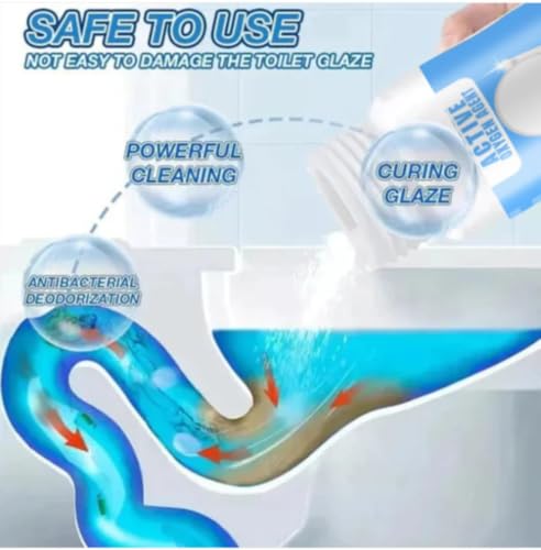 Image of Powerful Toilet Cleaner Active Oxygen Powder | Deep Cleaning, Stain Removal & Odor Control | Fast-Foaming Formula for Toilets & Bathroom (Pack of 1)