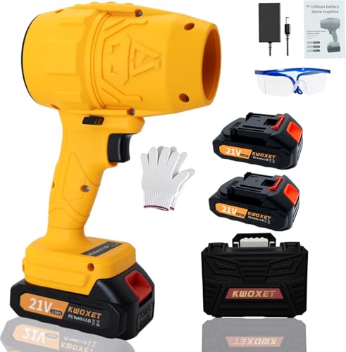 Soffiatore a Batteria, Kwoxet Mini Soffiatore per Foglie con Turbocompressore Velocità dell'aria...