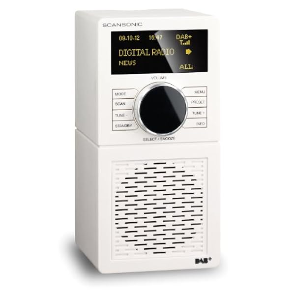Scansonic P4000 - Radio portatile DAB /FM, colore: Bianco