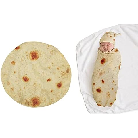 Yinuoday Newborn Baby Burrito Swaddle Blanket Baby Swaddle Blanket with Hat Tortilla Wrap Blanket with Hat Gift for Baby Boys and Girls Cover
