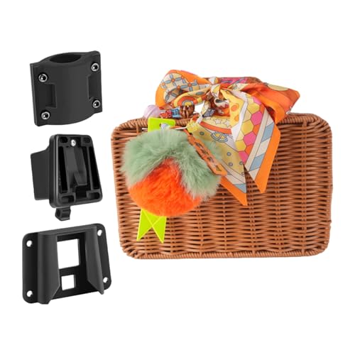 Cesta frontal de bicicleta de imitación de vid, bolsa de equipaje desmontable, fácil instalación, maleta desmontable