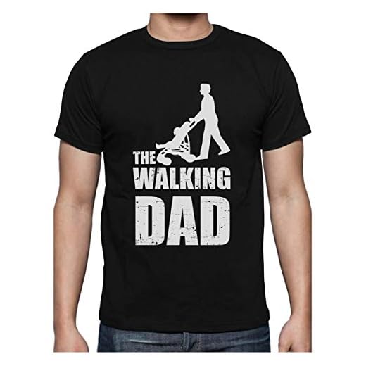 Green Turtle T-Shirts Regalo Padre Dia del Padre Regalos Camiseta Papa Regalo para Futuro Papa Regalos Originales para Padres Primerizos The Walking Dad Medium Negro