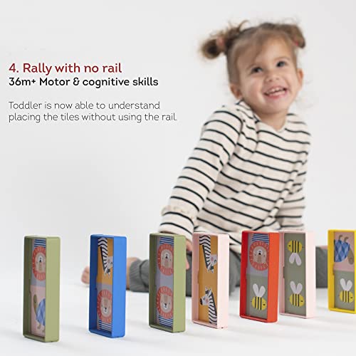 Taf Toys My 1St Domino Rally, Huge Domino Tiles Set For Toddlers, Learn To Count, Match, Recognize & Name Colors, Animals & Shapes. Stem Encourages Fine Motor & Cognitive Skills, Hand-Eye Coordination #TOP5