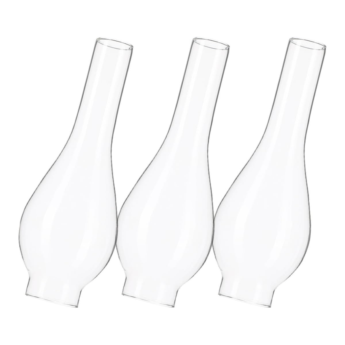 3 Stück Sturmlampenkugeln aus Glas mit 5cm Durchmesser Transparente Petroleumlampenabdeckung Einfache Reinigung Verlängert Brenndauer Vintage Design für Heimdekoration