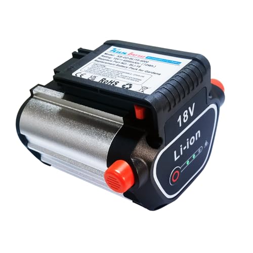 kunbow 4000mAh Rasenroboter-Akku, Ersatzakku für Gardena Akku BLi-18 9840-20 9839-20, Kompatibel mit Gardena 18V Li-ion System Werkzeugen.(18V / 72Wh)