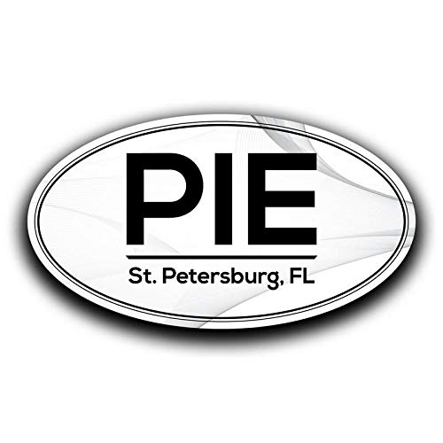 More Shiz Pie St. Petersburg Florida Airport Code Decal Sticker Home Travel Car Truck Van Bumper Window Laptop Cup Wall - Two 5.5 Inch Decals - MKS0609