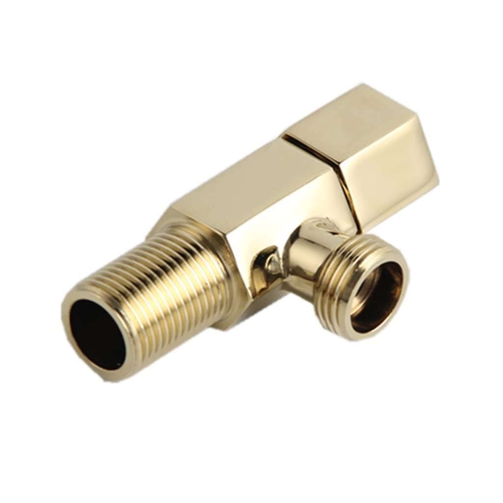 Edelstahlventil Duschventil 1/2" Gold-Eckventil Messing WC-Dreieckventil Allgemeiner Badezimmer-Wasserstopp-Winkel