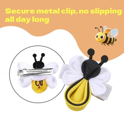 Set de 4 pinzas para cabello con diseño de abeja miniatura 3