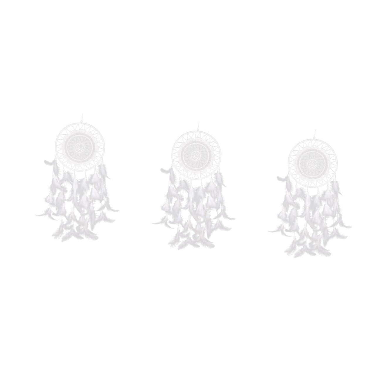 Amosfun 3stücke Handgefertigter Dreamcatcher Mit Weißer Spitze Und Perlen Und Autodekoration Für Harmonisches Zuhause Als Für Besondere Anlässe