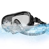 Schwimmbrille, Unterwasserausrüstung, Anti-Beschlag-Schwimmbrille, für Wasser- und Unterwassersport, Tauchen, Apnoe, Frauen, Jugendliche, Anfänger und